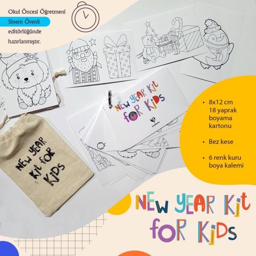 Çocuklar için Yeni Yıl Boyama Kiti