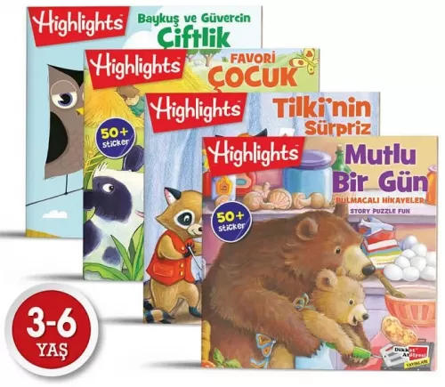 Highlights Sticker Bulmacalı Hikayeler 4'lü Set Komisyon