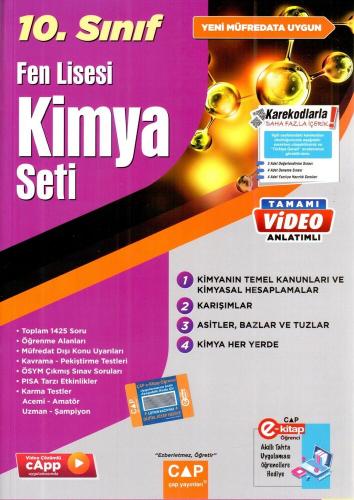 Çap Yayınları 10. Sınıf Fen Lisesi Kimya Seti Komisyon