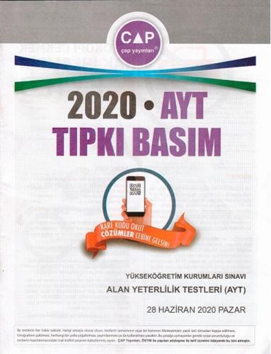 Çap Yayınları 2020 AYT Tıpkı Basım Komisyon