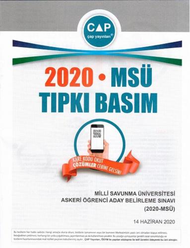 Çap Yayınları Üniversiteye Hazırlık MSÜ 2020 Tıpkı Basım Komisyon