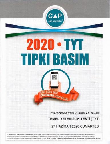 Çap Yayınları 2020 TYT Tıpkı Basım Komisyon
