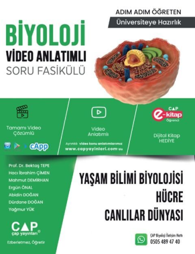 Çap Yayınları Üniversiteye Hazırlık Yaşam Bilimi Biyolojisi Hücre ve Canlılar Dünyası