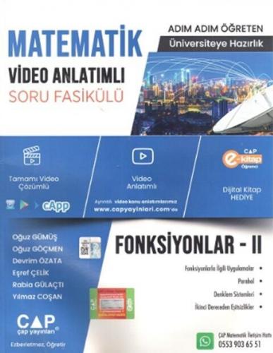Çap Yayınları Matematik Fonksiyonlar 2 Video Anlatımlı Soru Fasikülü O