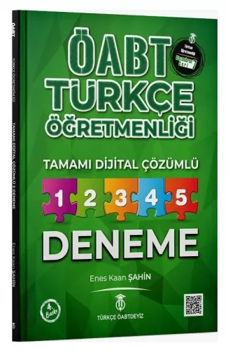 Türkçe ÖABTDEYİZ ÖABT Türkçe Öğretmenliği 5 Deneme Dijital Çözümlü Ene