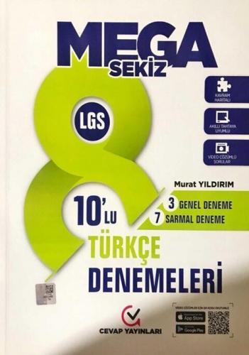 Cevap Yayınları 8. Sınıf LGS MEGA Türkçe 10 lu Denemeleri Murat Yıldır