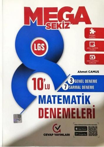 Cevap Yayınları 8. Sınıf LGS MEGA Matematik 10 lu Denemeleri Ahmet Cam