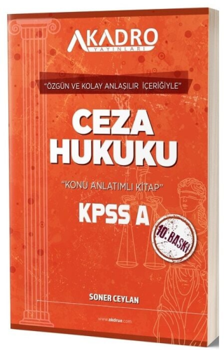A Kadro Yayınları 2026 KPSS A Grubu Ceza Hukuku Konu Anlatımlı