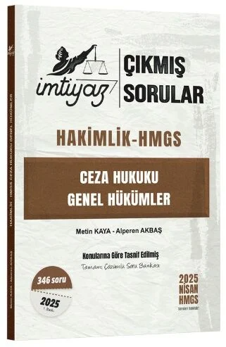 İmtiyaz Yayınları 2025 Hakimlik HMGS Ceza Hukuku Genel Hükümler Çıkmış Sorular Çözümlü