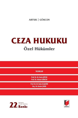 Hukuk Kitapları,Ceza Hukuku, - Adalet Yayınevi - Ceza Hukuku Özel Hükü