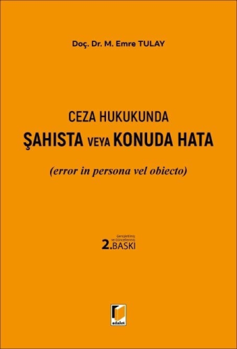 Ceza Hukukunda Şahısta veya Konuda Hata