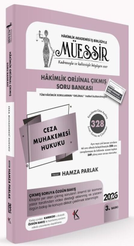 Ceza Özel & Muhakeme - MÜESSİR 2026 Hakimlik Ceza Muhakemesi Hukuku Or