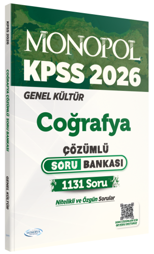Monopol Yayınları 2026 KPSS Coğrafya Soru Bankası Çözümlü