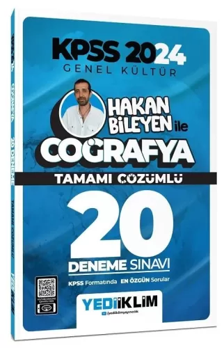 Yediiklim Yayınları 2024 KPSS Genel Kültür Hakan Bileyen ile Coğrafya 