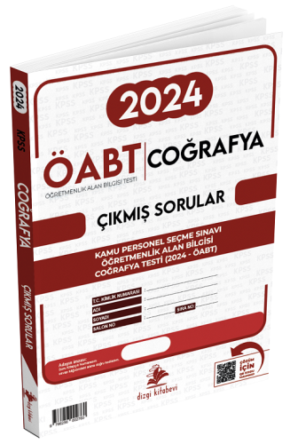 Dizgi Kitap Yayınları MEB-AGS ÖABT Coğrafya Öğretmenliği Video Çözümlü 2024 Sınavı Tek Fasikül Orijinal Çıkmış Sorular