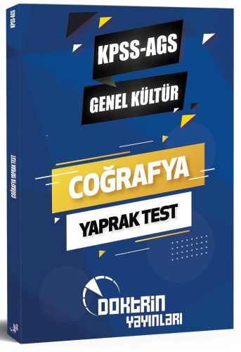​​Doktrin Yayınları  KPSS MEB-AGS Coğrafya Yaprak Test