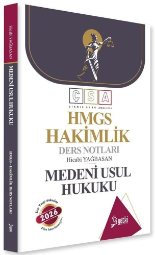 Yetki Yayınları 2026 HMGS Hakimlik Medeni Usul Hukuku Ders Notları