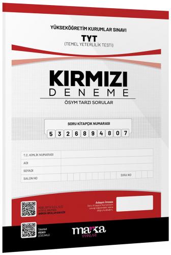 Marka Yayınları TYT Yeni Nesil Tamamı Video Çözümlü Kırmızı Deneme Kom