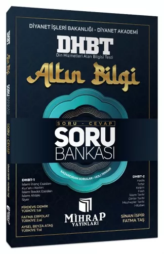 Mihrap Yayınları DHBT Altın Bilgi Soru Cevap Soru Bankası Komisyon