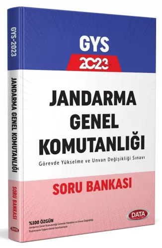 Data Yayınları 2023 Jandarma Genel Komutanlığı Personeli GYS Soru Bank