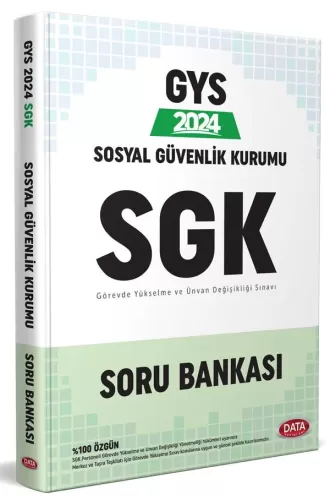 Data Yayınları 2024 Sosyal Güvenlik Kurumu SGK GYS Soru Bankası Komisy