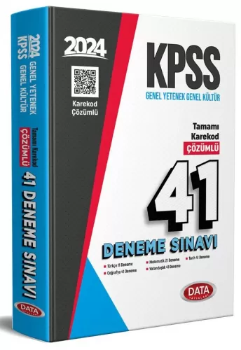 ​Data Yayınları 2024 KPSS Genel Yetenek Genel Kültür 41 Deneme Sınavı 