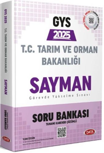 Data Yayınları 2025 GYS Tarım ve Orman Bakanlığı Sayman Soru Bankası