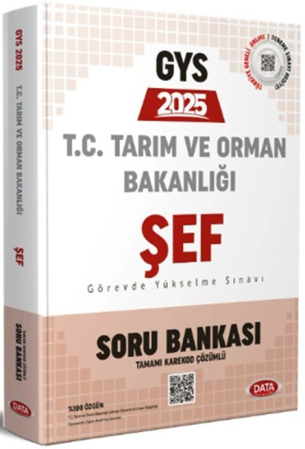Data Yayınları 2025 GYS Tarım ve Orman Bakanlığı Şef Soru Bankası