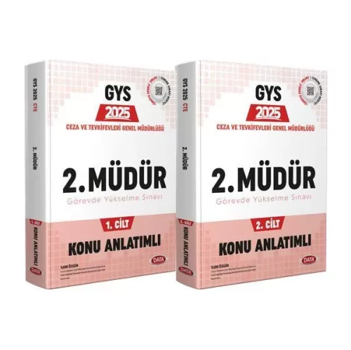 Data Yayınları 2025 Ceza ve Tevkifevleri Ceza İnfaz Kurumu 2. Müdürlük GYS Konu Anlatımlı 1-2