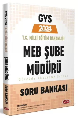 Data Yayınları 2024 Milli Eğitim Bakanlığı GYS Şube Müdürlüğü Soru Ban