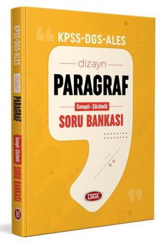 Data Yayınları KPSS ALES DGS Dizayn Yeni Nesil Sorularla Paragraf Soru