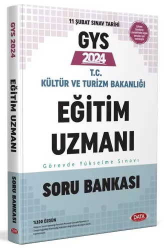Data Yayınları 2024 Kültür ve Turizm Bakanlığı Eğitim Uzmanı GYS Soru Bankası