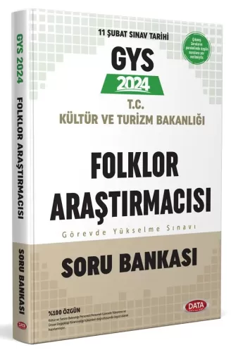 Data Yayınları 2024 Kültür ve Turizm Bakanlığı Folklor Araştırmacısı GYS Soru Bankası