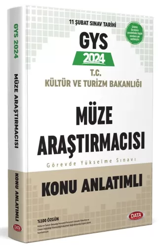 Data Yayınları 2024 Kültür ve Turizm Bakanlığı Müze Araştırmacısı GYS 