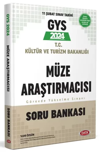 Data Yayınları 2024 Kültür ve Turizm Bakanlığı Müze Araştırmacısı GYS Soru Bankası