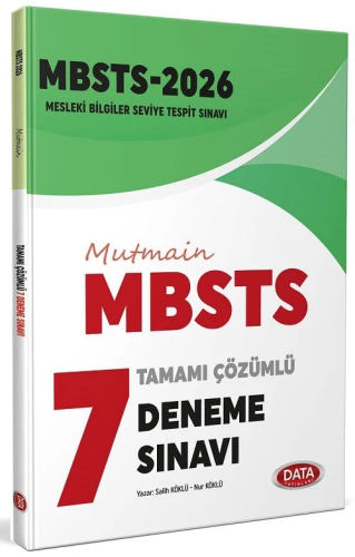 Data Yayınları 2026 MBSTS Mütmain Tamamı Çözümlü 7 Deneme Sınavı