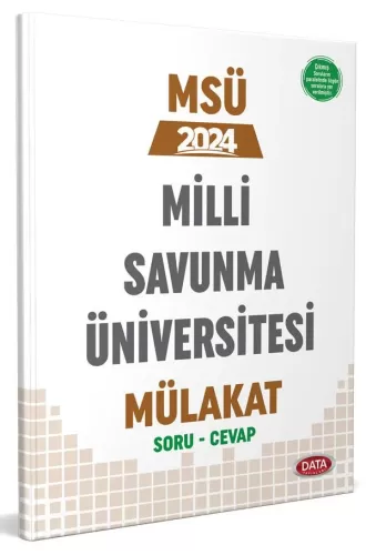 Data Yayınları 2024 Milli Savunma Üniversitesi (MSÜ) Mülakat Çıkmış So