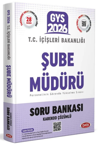 Data Yayınları 2026 T.C. İçişleri Bakanlığı Şube Müdürü GYS Soru Bankası
