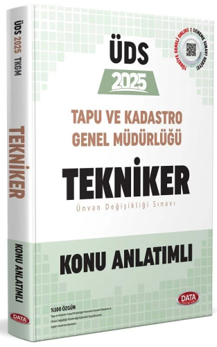 Data Yayınları 2025 Tapu ve Kadastro Genel Müdürlüğü UDS Tekniker Konu Anlatımlı