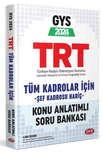 Data Yayınları 2024 TRT Tüm Alanlar İçin GYS Konu Anlatımlı Soru Banka
