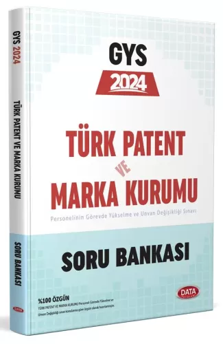 Data Yayınları 2024 Türk Patent ve Marka Kurumu GYS Soru Bankası Komis