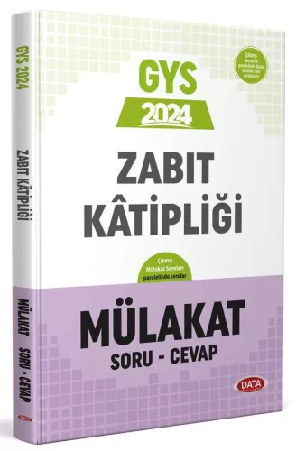 Data Yayınları 2024 Zabıt Katipliği Mülakat Sınavına Hazırlık Kitabı K