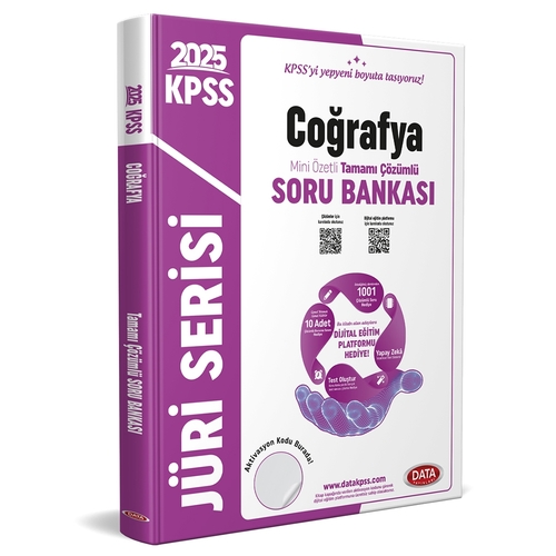 KPSS Jüri Serisi Coğrafya Tamamı Çözümlü Soru Bankası Data Yayınları 2