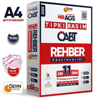 Karakutu Yayınları 2025 MEB - AGS ÖABT Rehber Öğretmenliği ÖSYM Tıpkı Basım 11’li Deneme Paketi Dijital Çözümlü