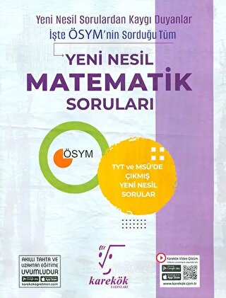Karekök Yayınları TYT Yeni Nesil Matematik Soruları
