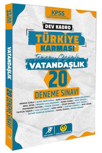 Tasarı Yayınları Dev Kadro KPSS Vatandaşlık Dev Kadro Türkiye Karması 