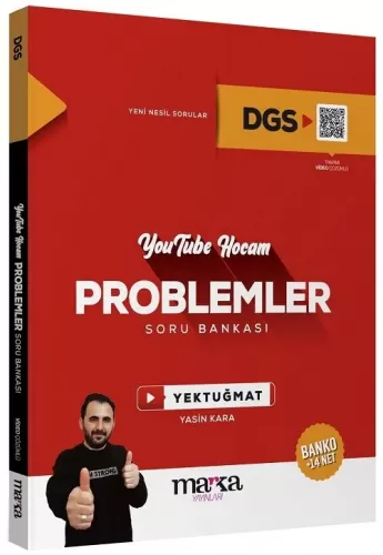 Marka Yayınları DGS Youtube Hocam Problemler Soru Bankası Yasin Kara