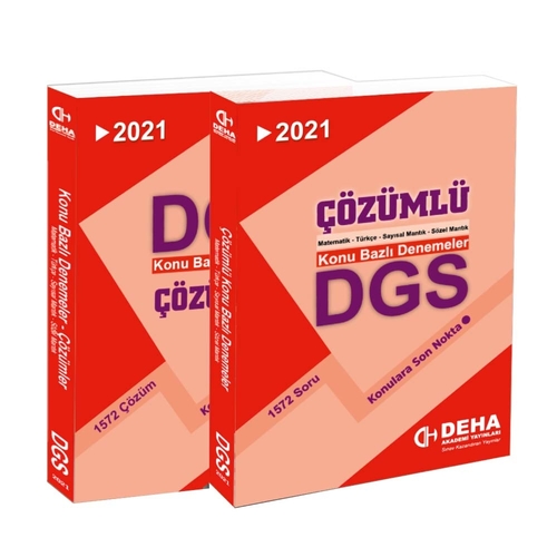 Deha Yayınları 2021 DGS Konu Bazlı Denemeler Çözüm Kitapçıklı Komisyon