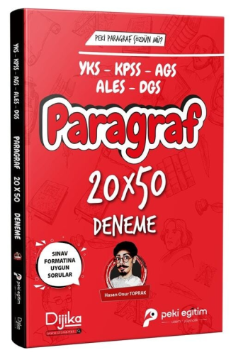 Dijika Yayınları KPSS YKS MEB-AGS ALES DGS Paragraf 20x50 Deneme