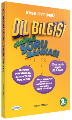 Monopol Yayınları 2026 KPSS TYT MSÜ Dil Bilgisi Soru Bankası Çözümlü